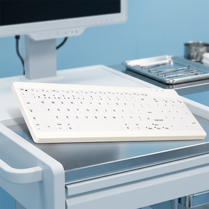 Nuevo Teclado Inalámbrico HengYu C96 Blanco, Tres Modos, Resistente al Agua, Membrana de Silicona, Tipo-C, para iPad y Escritorio - Product Image 1