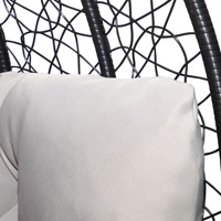 Fauteuil suspendu en rotin résistant aux UV, avec structure métallique robuste, imperméable, pour patio, jardin, hamac de loisirs, mobilier de jardin