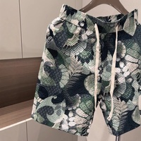 Nouveauté 2025 – Short de plage décontracté pour homme, style américain, tendance, coupe ample, motif floral, séchage rapide, en nylon/cachemire, avec cordon de serrage