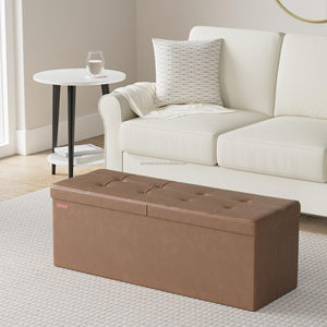 Banc <span class=keywords><strong>ottoman</strong></span> multifonctionnel en <span class=keywords><strong>cuir</strong></span> PVC à compartiment caché, meuble moderne à usage domestique, repose-pieds, tabouret d'entrée pour chambre à coucher - Product Image 2