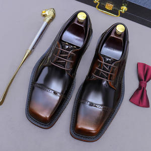 Luxurious Custom-made New Leather Trendy square Oxford Anti-slippery <b>Shoes</b> High-end Versatile Fashionable Breathable Men's <b>Shoes</b> - Product Image 3