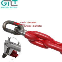 Chaîne de compensation d'ascenseur semi-plastifiée, dispositif de guidage de chaîne de compensation d'équilibrage plastifiée, pièces de rechange pour ascenseurs