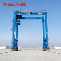 Grue portique hybride à pneus en caoutchouc, équipement avancé de manutention de conteneurs pour les opérations de terminaux portuaires intelligents