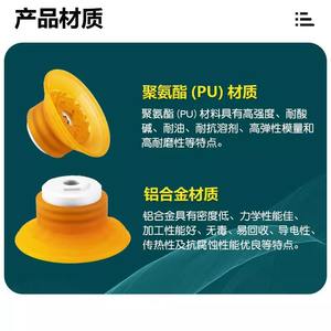 Ventosa Robótica de Vacío de Material PU WEA10 D30 40 50 60 70 80 Accesorio Neumático Industrial - Product Image 1