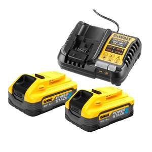 Paquete de 2 Baterías DeWalt Power Stack de 18V 5.0Ah con Cargador - Product Image 1