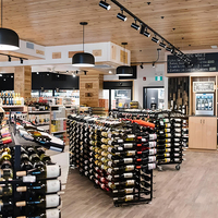 ONI Shopfitting + Supermarket Casier à vin en bois-Système d'affichage ouvert-Convient aux magasins de vente au détail de tabac et d'alcool