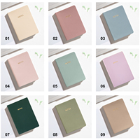 Gran oferta, cuaderno de bolsillo de cuero PU personalizado de tamaño A6 con diseño de línea de logotipo dorado, planificador de Agenda de tapa blanda