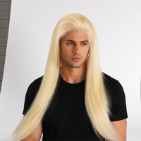 Perruque en Cheveux Humains Vierges en Promotion, Couleur Blonde 613, Lisse Soie, Perruque Frontale HD Transparente 13x4 Sans Colle, Pré-coupée avec Ligne de Cheveux Naturelle