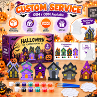 Kit de Bricolage pour Enfants Personnalisé de 6 Pièces : Figurines de Maison Hantée en Plâtre pour Halloween, Décoration d'Intérieur, Ornement, Cadeau