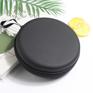 Sac de rangement pour écouteurs EVA, étui noir portable pour écouteurs avec fermeture éclair pour accessoires numériques - Product Image 2