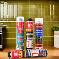 Mousse de polyuréthane pulvérisée haute densité à cellules fermées pour l'isolation et le remplissage des espaces, pour portes et fenêtres, 750 ml