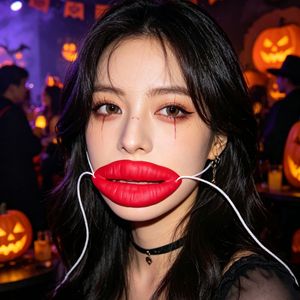 Bilinli Requisiten Scherzartikel Würstchen Rote Lippen Dicke Halloween Lustige Horror Latex Maske China Party - Product Image 2