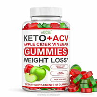 Gummies Keto Prêtes à l'emploi Marque Privée – Brûleur de Graisse Avancé pour la Perte de Poids au Vinaigre de Cidre de Pomme – Vitamines Keto Amincissantes en Gummies Oursons