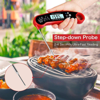 2 in 1 Digital Kitchen LCD Meat Thermometer with Can Opener Cooking Grill BBQ Food Thermometer Waterproof Barbecue Thermometer