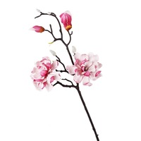 Rangkaian Bunga Meja Artificial Magnolia Bahan Bunga PU untuk Pernikahan