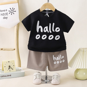 Ensembles de vêtements pour garçons en bas âge 1 2 3 4 5 6 ans, été, décontractés, t-shirt à manches courtes, shorts, 2 pièces, vêtements décontractés pour bébés garçons - Product Image 2