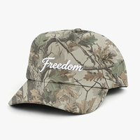 Casquette de baseball non structurée à 5 panneaux pour homme, motif camouflage feuilles et branches, avec logo brodé personnalisé, idéale pour la chasse en extérieur, certifiée BSCI