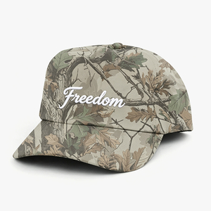 Gorra de Béisbol de Camuflaje con Estampado Completo para Caza al Aire Libre, con Logotipo Bordado Personalizado, 5 Paneles, Sin Estructura, con Hojas y Ramas, para Hombre, Fábrica BSCI - Product Image 1