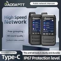 Radio bidirectionnelle cellulaire GaodaPTT 4G Walkie Talkie R10, étanche IP67, portée illimitée, sans licence, transceiver portable mondial