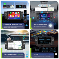 Hikity pour Fiat Punto 2005-2009/Linea 2007-2011 Autoradio Android 7 ''4 + 64G sans fil CarPlay Android Auto GPS WIFI Autoradio OEM