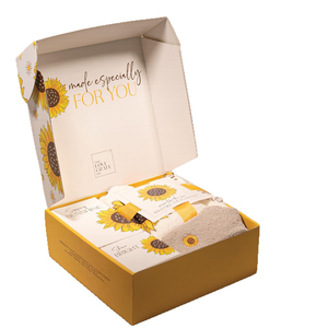 Exquisito Set de Regalo con Temática de Girasoles para Damas, con Botella y Vaso de Vidrio, Cesta de Regalo para Cumpleaños, Regalo Decorativo Premium - Product Image 5