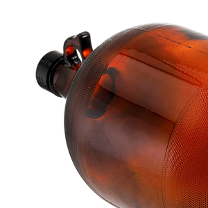 Décoration de la maison brassage 128oz 1 gallon jus de lait limoncelle eau <span class=keywords><strong>verre</strong></span> ambre fermentation 64oz bière growkers avec couvercle d'étanchéité - Product Image 2