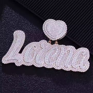 Collar de Lujo con Colgante de Diamante Moissanite en Plata de Ley 925, Joyería para Hombre, Estilo Rapper, Accesorio de Moda Hip Hop - Product Image 2
