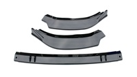 Welta Mattschwarzer Unterer Frontspoiler-Lippenkit Aerodynamische Außenmodifikationsteile Kompatibel für Golf MK8 R-Line 2021