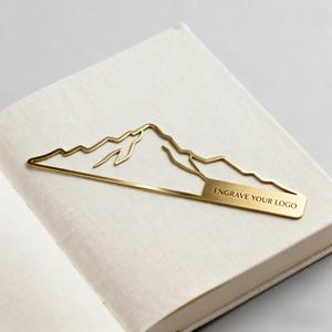 Cá nhân OEM Chất lượng cao Brass Mountain Shape Bookmark bán buôn số lượng lớn đặt hàng khắc logo Brass cảnh quan tự nhiên Bookmark - Product Image 3