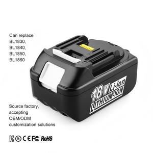 Batterie LiFePO4 à semi-conducteurs OEM personnalisée 18V 3Ah-6Ah, rechargeable, 18650 3.6V, 600 cycles, pour perceuses électriques - Product Image 2