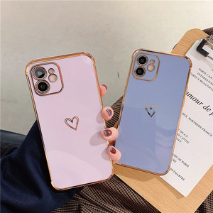 Cassa del telefono del cuore di amore per <span class=keywords><strong>iPhone</strong></span> 7 8 11 12 <span class=keywords><strong>13</strong></span> 14 cuore custodia morbida antiurto per <span class=keywords><strong>iPhone</strong></span> 15 16 Case verde <span class=keywords><strong>con</strong></span> cuore - Product Image 1