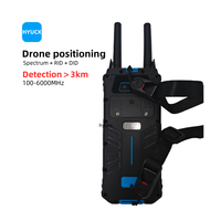 Détecteur de drones mobile HYUCX CH09, portée de détection de 3 km, technologie Spectrum+RID+DID pour système de sécurité des drones. Suivi d'alarme par drone