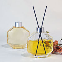 Bouteille vide transparente de 200 ml pour diffuseur de parfum d'ambiance à bâtonnets, flacon en verre pour huiles essentielles et parfums