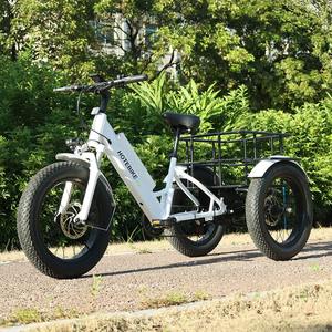 Tricycle électrique pour adultes 7 vitesses 20/24 pouces Ebike Cargo Trailer Fat Tire Electric Trike 3 Wheel Cruiser Electric Cargo Bike - Product Image 1