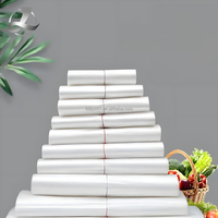 Emballage en plastique imprimé personnalisé de supermarché PE jetable d'usine OEM blanc Boutique Shopping sac commercial en polyester pour aliments