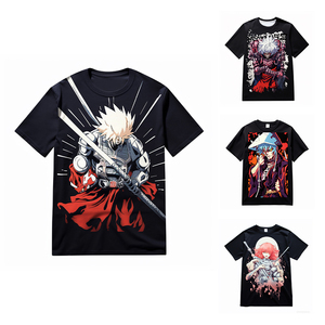 Camiseta OEM Camisetas Personalizadas Impresión sublimación poliéster secado rápido <span class=keywords><strong>Anime</strong></span> Unisex Casual camiseta <span class=keywords><strong>para</strong></span> hombres y mujeres - Product Image 1