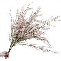 Branche de cerisier rose artificielle réaliste à longue tige, fleur artificielle respectueuse de l'environnement pour la maison, Thanksgiving, Noël