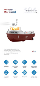 RC tekne S820 S821 S823 Mini RC tekne ile çift motorlar kablosuz elektrikli uzaktan kumanda römorkör tekne 2.4G 1/32 ölçekli oyuncaklar hediyeler için - Product Image 6