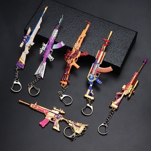 Set de Llaveros de Juego, Estilo AKM AWM, Mini Modelo de Pistola de Metal, Llavero de Aleación de Zinc, Colgante de Rifle de Francotirador, Regalo <span class=keywords><strong>para</strong></span> Fanáticos de los Juegos - Product Image 3