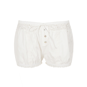Cute Lace Trim Button Front Shorts with <b>Drawstring</b> Waist – Sweet Girly Style - Product Image 6