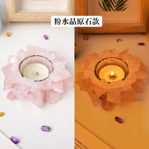 เชิงเทียนแกะสลักคริสตัลรูปทรงกลมลายสัตว์  ผสมแร่ธาตุหลากสี  สำหรับตกแต่งบ้าน  ของขวัญคริสต์มาสจากกวางตุ้ง - Product Image 5