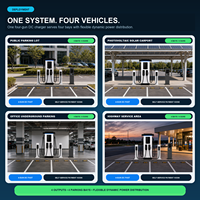 Nouvelle borne de recharge rapide DC Xiaochong pour véhicules électriques, à poser au sol, 4 pistolets, 80/120/160/240 kW, recharge de 4 véhicules simultanément avec écran tactile