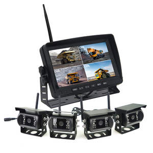 Kit de Monitoramento de Câmera Sem Fio para Segurança Automotiva, Câmera de Ré 4CH com Tela de 7 Polegadas MDVR para Ônibus, Caminhão, Trailer - Product Image 2