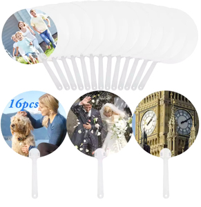 Wholesale Plastic Handle Hand Held Fans Custom Print Blank Paper Promotional Gift Hand Fan for Wedding Gift