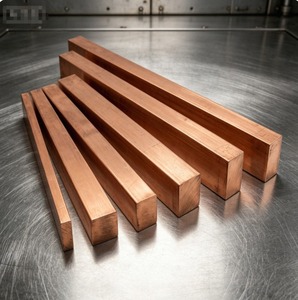 C17510 แท่งเหลี่ยมทองแดงอัลลอยด์ ขนาด 1" x 1" x 144"  แท่งเหลี่ยมทองแดงอัลลอยด์นำไฟฟ้าสูง แท่งเหลี่ยมความแม่นยำสูงจากเกาหลีสำหรับชิ้นส่วนไฟฟ้า - Product Image 1