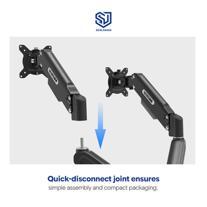 <span class=keywords><strong>Support</strong></span> de moniteur articulé à ressort à gaz 13-<span class=keywords><strong>32</strong></span> <span class=keywords><strong>pouces</strong></span> pour bureau, fixation murale, <span class=keywords><strong>support</strong></span> d'écran d'ordinateur, bras <span class=keywords><strong>double</strong></span> pour moniteur - Product Image 4