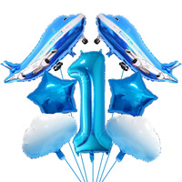 Ballons d'avion en Mylar pour la décoration de fêtes à thème aviation, baby shower et anniversaires