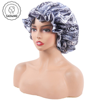 Fournisseurs de motifs Ankara africains personnalisés Bonnet de cheveux en dentelle à double épaisseur tendance colorée par sublimation féminine //