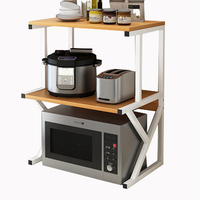 Étagère de cuisine en acier au carbone noir à 2 niveaux, rétractable et extensible, pour four à micro-ondes, support de rangement double couche, design 1mm