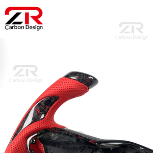 Volante Deportivo Personalizado para el <span class=keywords><strong>Interior</strong></span> del Automóvil Volkswagen MK8 MK7 <span class=keywords><strong>GTI</strong></span> <span class=keywords><strong>Golf</strong></span> 8, Estilo F1, de Fibra de Carbono Forjada y Cuero - Product Image 2